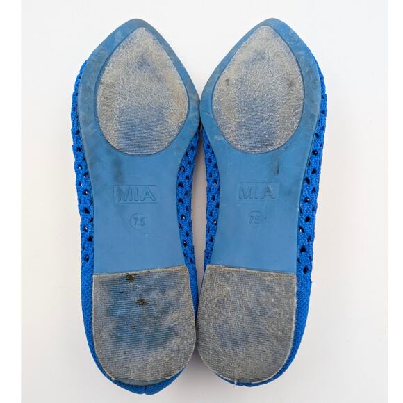 MIA Lovi Knit Pointed Toe Dressy Ballet Flats Women's Blue Size US7.5M EU38 - Picture 8 of 10